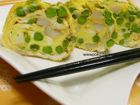 Rulada de ou cu mazare si scoici(scallop)