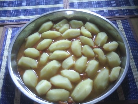 Cartofi la cuptor cu orez