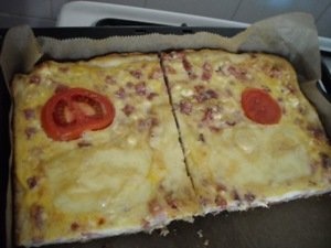 Pizza cu piept de pui si keizer