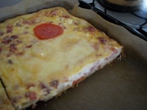 Pizza cu piept de pui si keizer