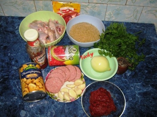 Pui picant cu ciuperci