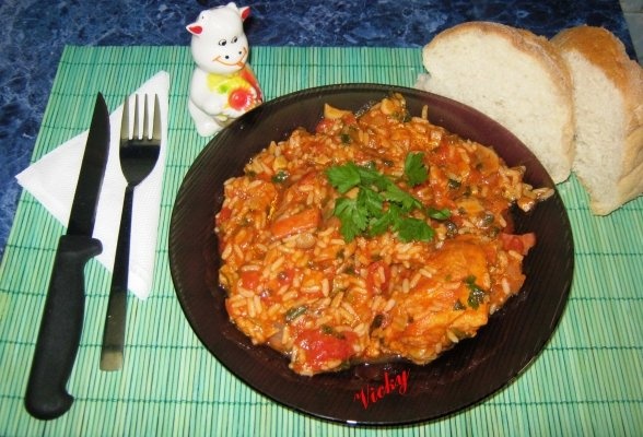 Pui picant cu ciuperci