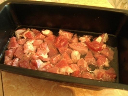 Pilaf cu muschi de porc la cuptor