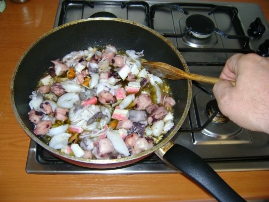 Linguine cu fructe de mare