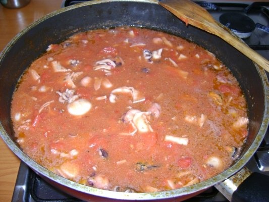 Linguine cu fructe de mare