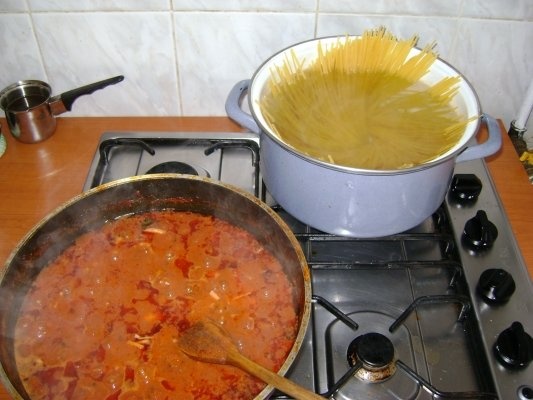 Linguine cu fructe de mare