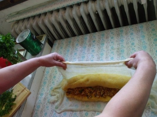 Rulada de cartofi cu carne