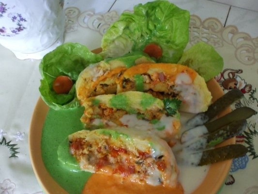 Rulada de cartofi cu carne