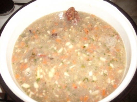 Tocanita de cartofi cu scarita afumata