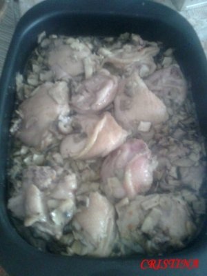 Pulpe de pui cu ciuperci