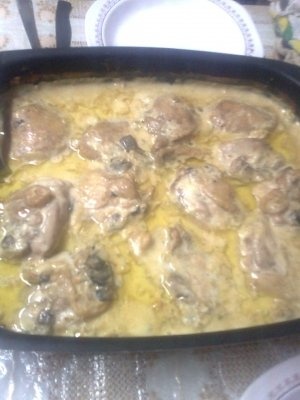 Pulpe de pui cu ciuperci