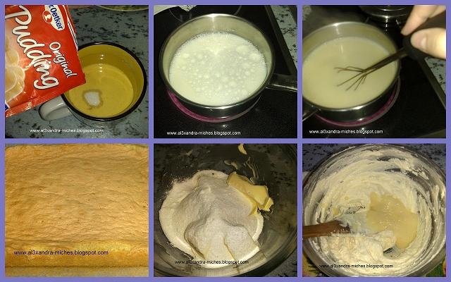 Prajitura cu biscuiti si crema de vanilie