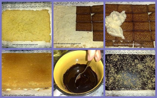 Prajitura cu biscuiti si crema de vanilie