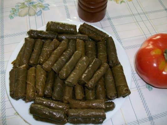 Sarmalute din foi de vita de vie ,fara carne(specific arab)