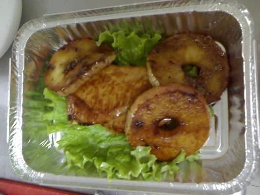 Pui cu mere si sos caramel