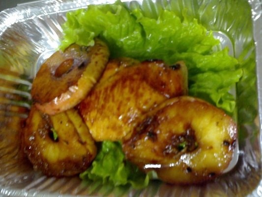 Pui cu mere si sos caramel