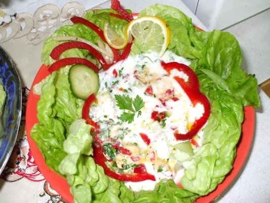 Salata de castraveti cu iaurt si ulei de masline