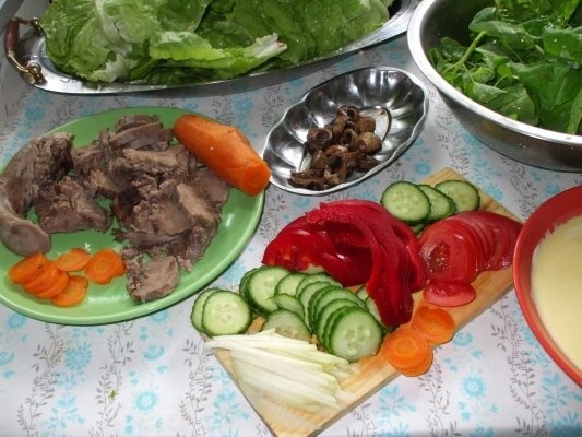 Limba rasol cu ciuperci si sos