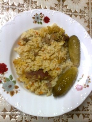 Pilaf cu carne de pui