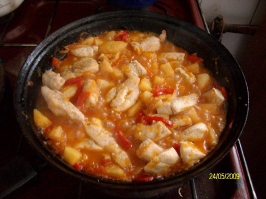 Piept de pui cu ananas