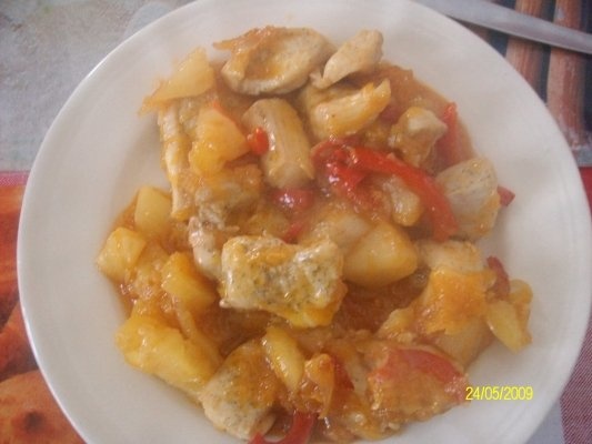 Piept de pui cu ananas