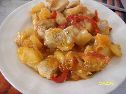Piept de pui cu ananas
