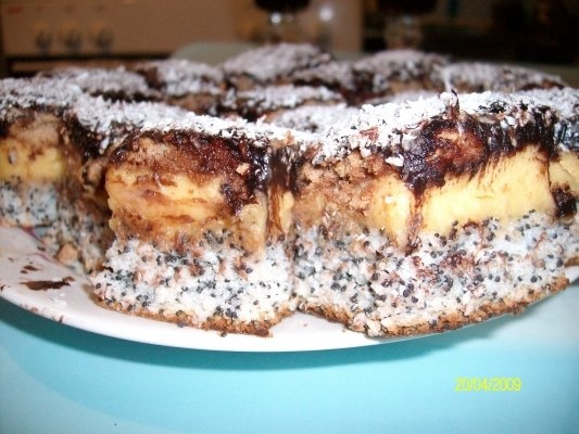 Prajitura cu nuca de cocos si mac