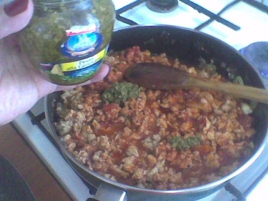 Lasagna cu carne tocata din piept de pui.