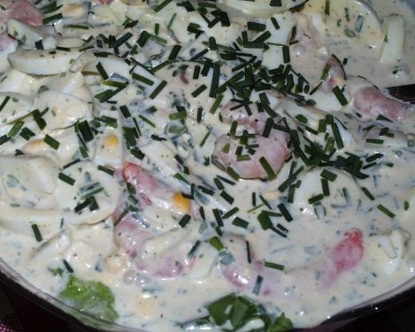 SALATA DE OUA CU CREVETI(Shrimps)