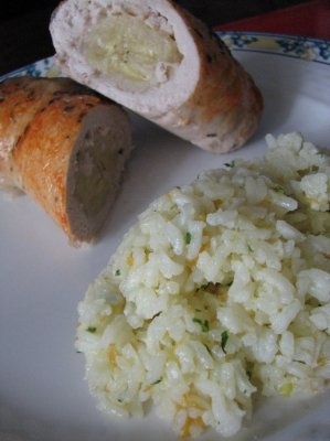 Piept de pui cu banane