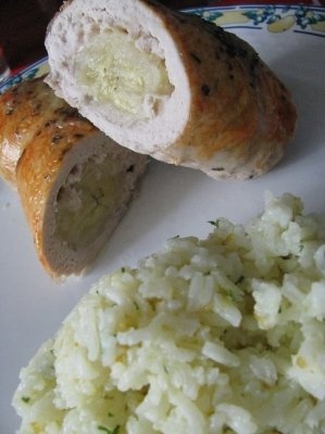 Piept de pui cu banane