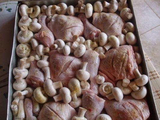 PULPE DE PUI CU CIUPERCI