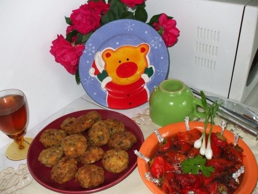 Chiftele de ciuperci cu legume