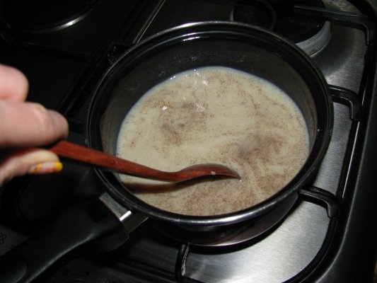 Inghetata cu mascarpone, vin si sirop cu stafide