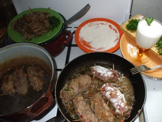 Rulouri de antricot cu ciuperci