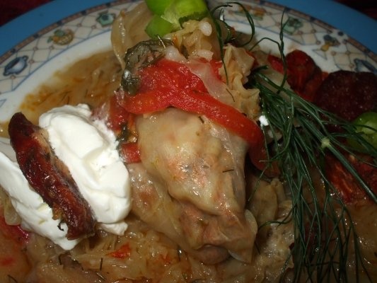 Sarmalute de curcan in cuib de varza dulce