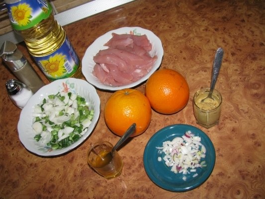 Curcan fript cu portocale