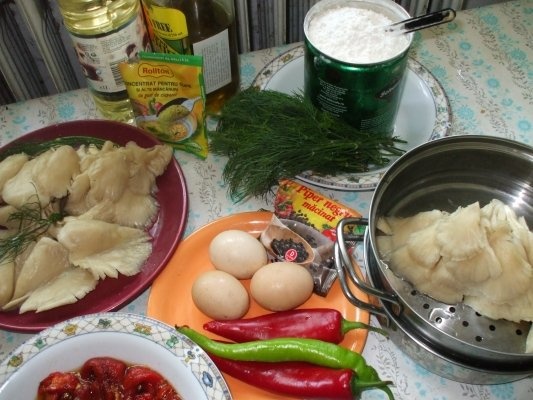 Ciuperci pleurotus pane cu sos