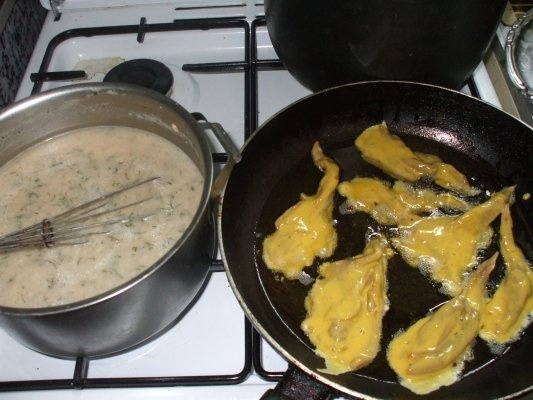 Ciuperci pleurotus pane cu sos