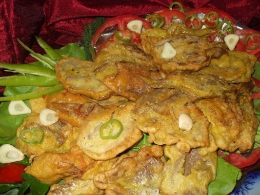 Ciuperci pleurotus pane cu sos