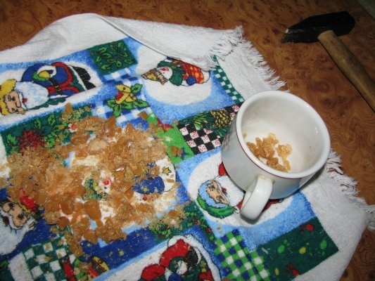 Inghetata de sirop de artar cu bucati crocante de caramele