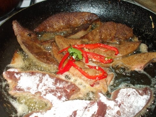 Ficat prajit cu ciuperci champignon