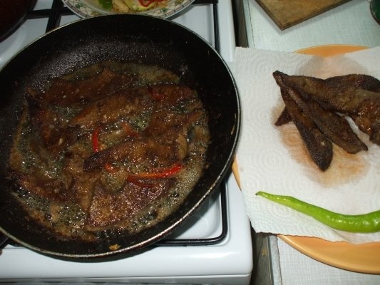 Ficat prajit cu ciuperci champignon