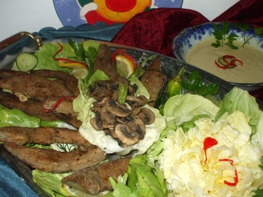 Ficat prajit cu ciuperci champignon