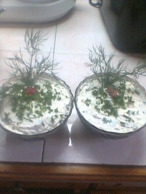 Pasta de branza cu ceapa verde