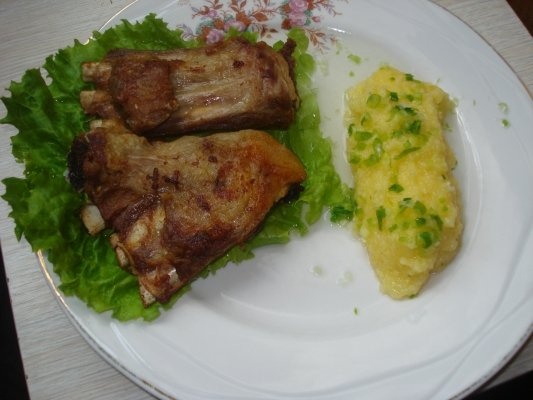 Coaste de miel cu mamaliguta