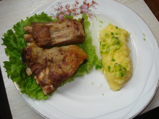 Coaste de miel cu mamaliguta