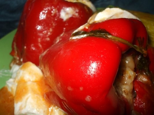 Ardei umpluti cu ciuperci