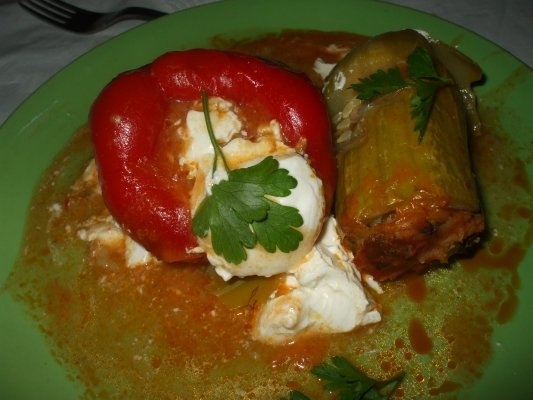 Ardei umpluti cu ciuperci