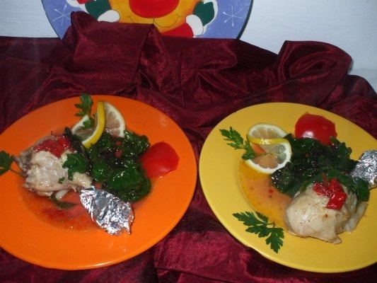 Ciocanele de pui cu spanac